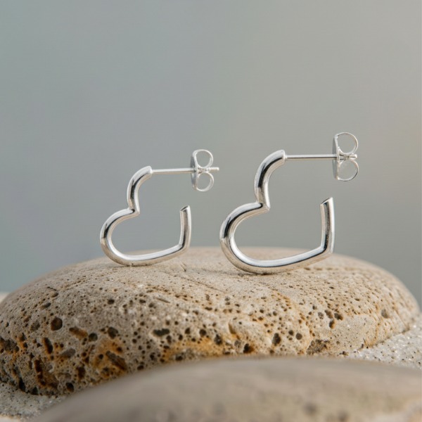 Aretes argolla escultóricos