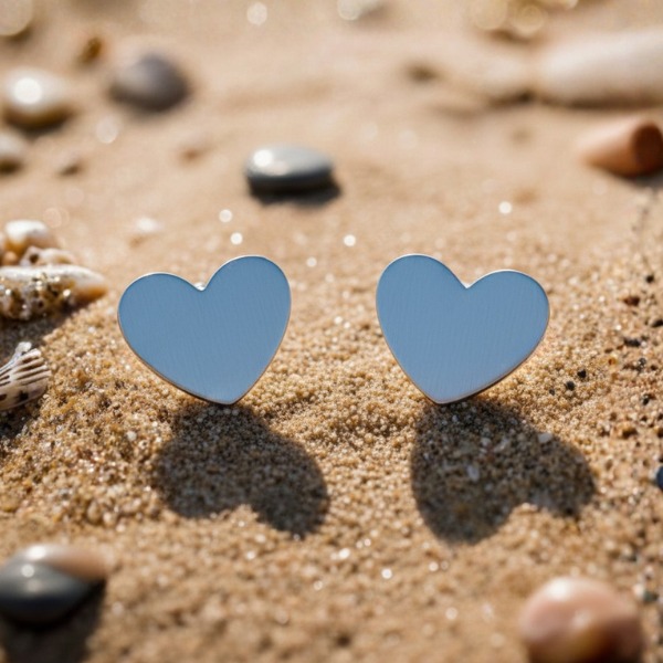 Aretes topo corazón pequeño
